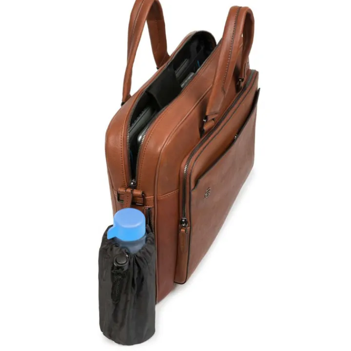 Herentassen|15 Inch Laptoptassen>Piquadro Black Square Portfolio Computer Briefcase with iPad Compartment black