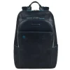 13 Inch Laptoptassen|Laptop Rugzakken>Piquadro Blue Square Backpack night blue
