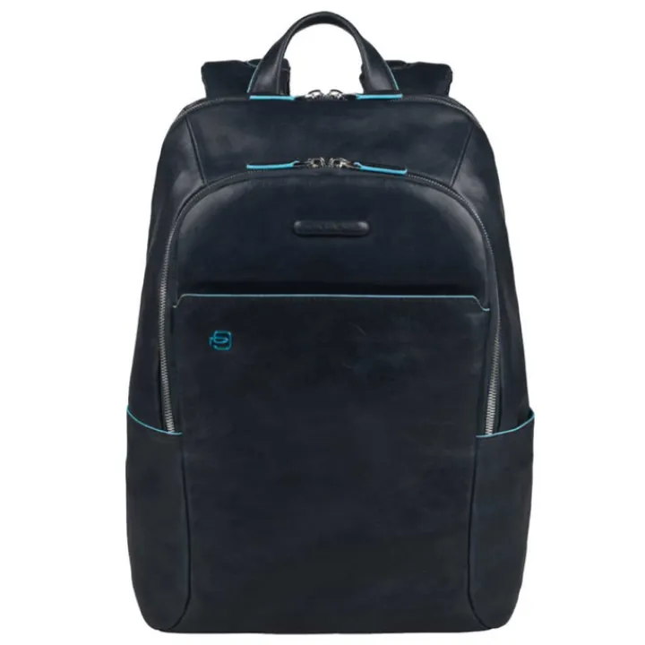 13 Inch Laptoptassen|Laptop Rugzakken>Piquadro Blue Square Backpack night blue