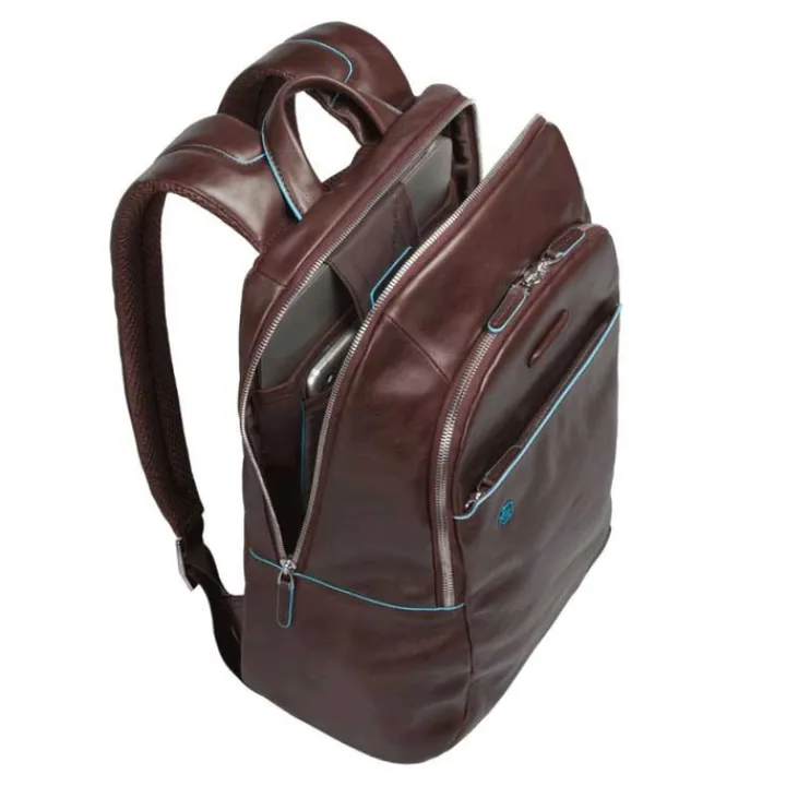 13 Inch Laptoptassen|Laptop Rugzakken>Piquadro Blue Square Backpack night blue