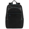 13 Inch Laptoptassen|Laptop Rugzakken>Piquadro Blue Square Backpack black