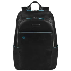 13 Inch Laptoptassen|Laptop Rugzakken>Piquadro Blue Square Backpack black