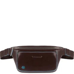 Heuptassen|Crossbody>Piquadro Blue Square Bum Bag mahogany