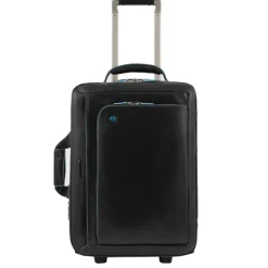 Handbagage Trolleys|Handbagage Koffers>Piquadro Blue Square Cabin Trolley black