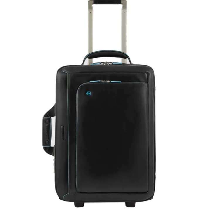 Handbagage Trolleys|Handbagage Koffers>Piquadro Blue Square Cabin Trolley black