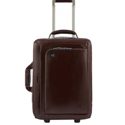 Handbagage Trolleys|Handbagage Koffers>Piquadro Blue Square Cabin Trolley brown