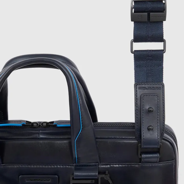 Herentassen|14 Inch Laptoptassen>Piquadro Blue Square Computer Portfolio Briefcase 14'' black