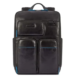 Kleine Rugzakken|15.6 Inch Laptoptassen>Piquadro Blue Square Computer Backpack With iPad Pro black