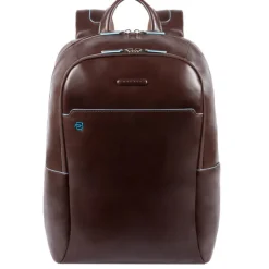 15.6 Inch Laptoptassen|Laptop Rugzakken>Piquadro Blue Square Computer Backpack with iPad Compartment dark brown