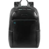 15.6 Inch Laptoptassen|Laptop Rugzakken>Piquadro Blue Square Computer Backpack with iPad Compartment black