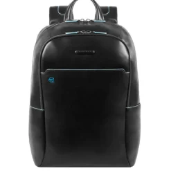 15.6 Inch Laptoptassen|Laptop Rugzakken>Piquadro Blue Square Computer Backpack with iPad Compartment black