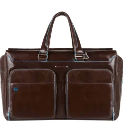 Kleine Reistassen|Handbagage Reistassen>Piquadro Blue Square Duffel Bag brown