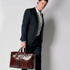 Kleine Reistassen|Handbagage Reistassen>Piquadro Blue Square Duffel Bag brown