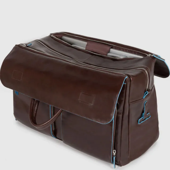 Kleine Reistassen|Handbagage Reistassen>Piquadro Blue Square Duffel Bag brown