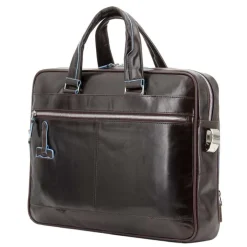 Herentassen|15 Inch Laptoptassen>Piquadro Blue Square Organized Laptop & iPad Case brown