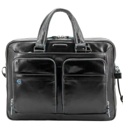 Herentassen|15 Inch Laptoptassen>Piquadro Blue Square Organized Laptop & iPad Case black