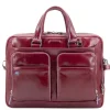 Herentassen|15 Inch Laptoptassen>Piquadro Blue Square Organized Laptop & iPad Case red