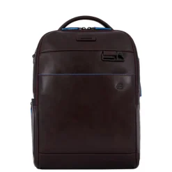 Kleine Rugzakken|14 Inch Laptoptassen>Piquadro Blue Square Revamp Laptop Backpack brown