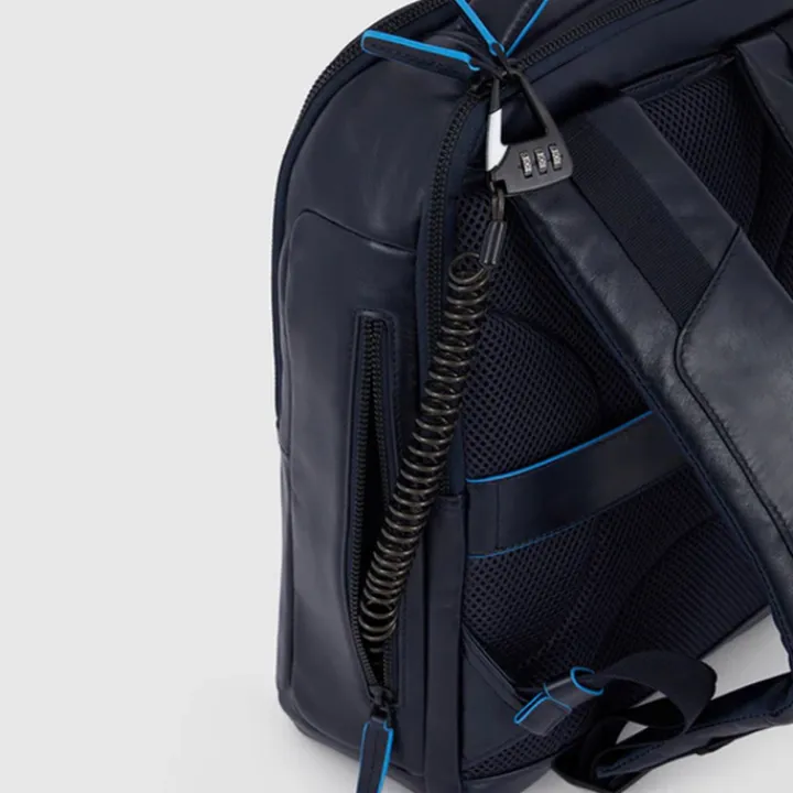 Kleine Rugzakken|14 Inch Laptoptassen>Piquadro Blue Square Revamp Laptop Backpack brown