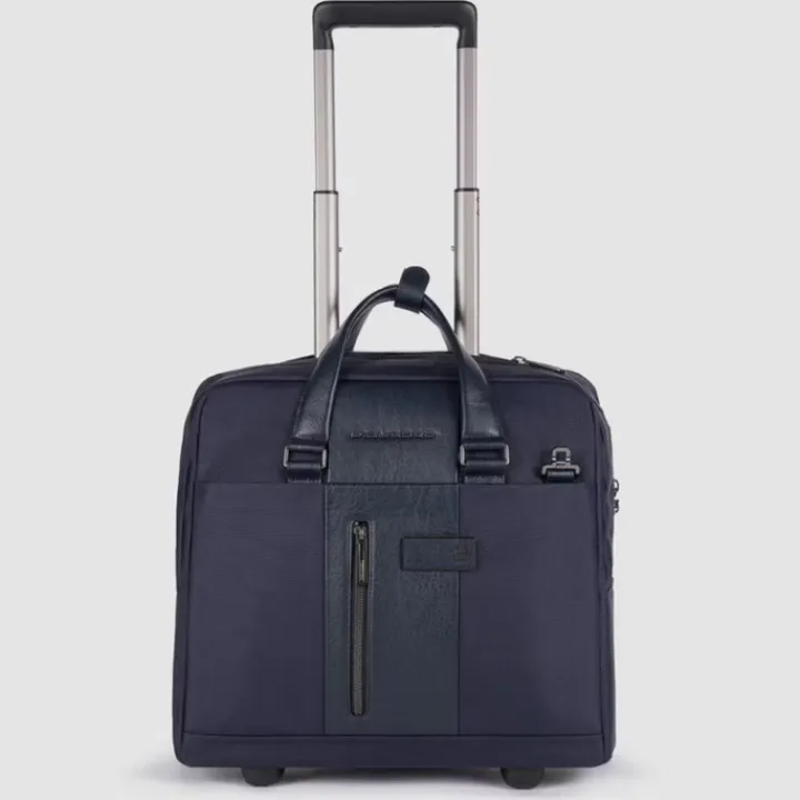 Handbagage Trolleys|Laptop Trolleys>Piquadro Business Trolley 15.6" blue