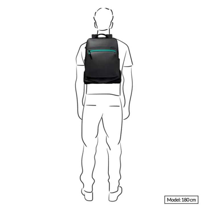 Kleine Rugzakken|15.6 Inch Laptoptassen>Piquadro C2OW Laptop Backpack 15.6" black