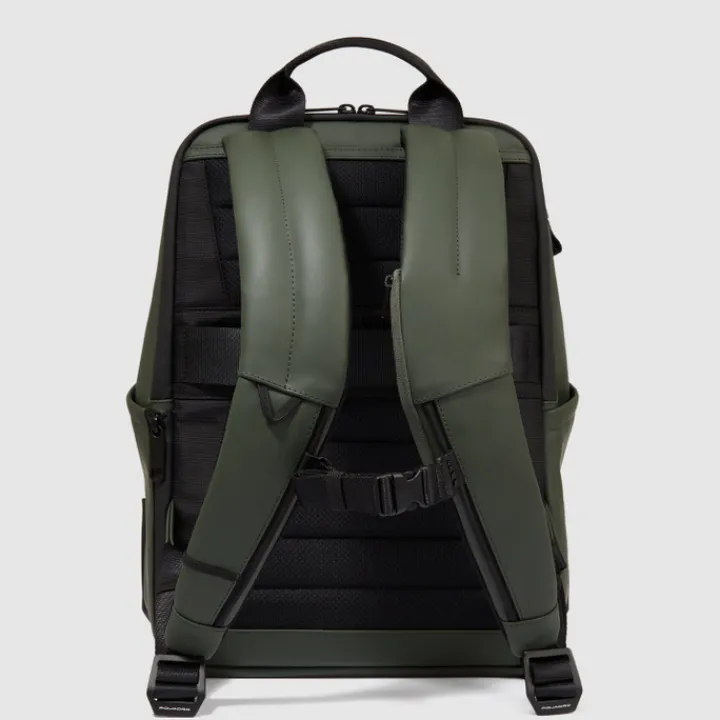 Kleine Rugzakken|14 Inch Laptoptassen>Piquadro C2OW Laptop Backpack 14" green