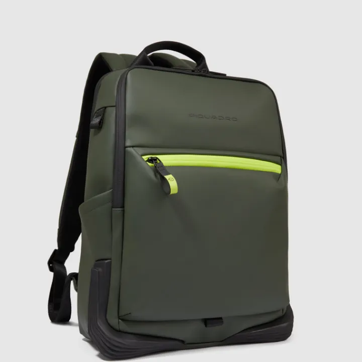 Kleine Rugzakken|14 Inch Laptoptassen>Piquadro C2OW Laptop Backpack 14" green