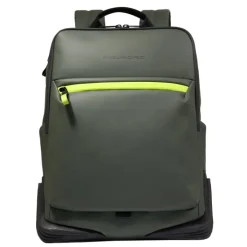 Kleine Rugzakken|15.6 Inch Laptoptassen>Piquadro C2OW Laptop Backpack 15.6" green