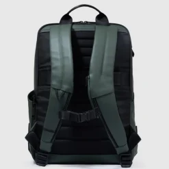 Kleine Rugzakken|15.6 Inch Laptoptassen>Piquadro C2OW Laptop Backpack 15.6" green