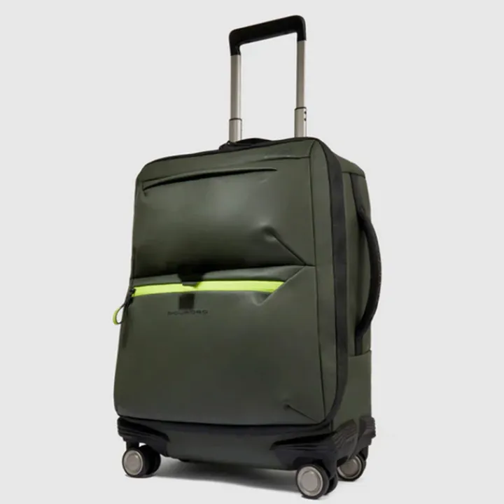 Transavia Trolleys|Ryanair Trolleys>Piquadro C2OW Slim Cabin Spinner 55 verde