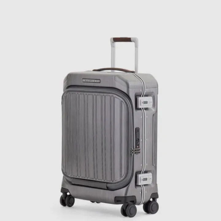 Transavia Trolleys|Ryanair Trolleys>Piquadro PQ Light Frame Laptop Cabin Spinner 55 grey
