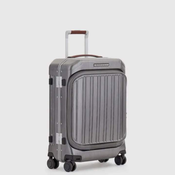 Transavia Trolleys|Ryanair Trolleys>Piquadro PQ Light Frame Laptop Cabin Spinner 55 grey