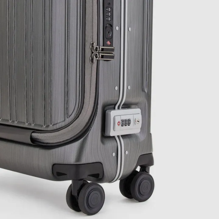 Transavia Trolleys|Ryanair Trolleys>Piquadro PQ Light Frame Laptop Cabin Spinner 55 grey