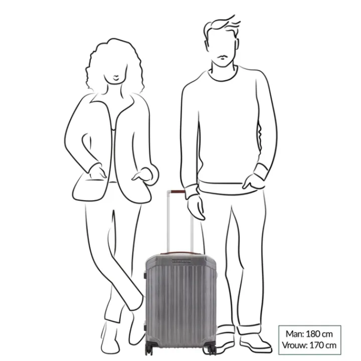 Transavia Trolleys|Ryanair Trolleys>Piquadro PQ Light Frame Ultra Slim Spinner 55 grey