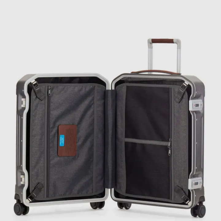 Transavia Trolleys|Ryanair Trolleys>Piquadro PQ Light Frame Ultra Slim Spinner 55 grey