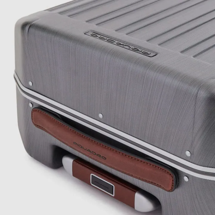 Transavia Trolleys|Ryanair Trolleys>Piquadro PQ Light Frame Ultra Slim Spinner 55 grey