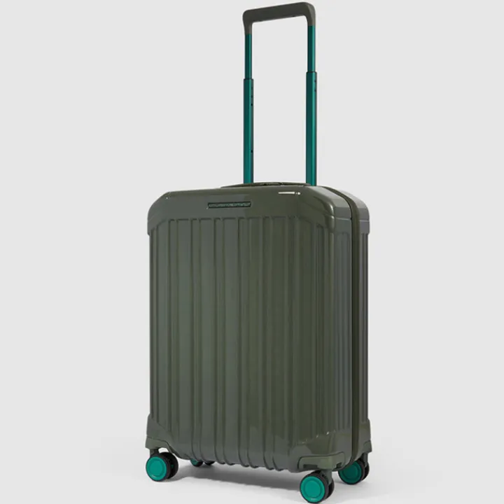 Transavia Trolleys|Ryanair Trolleys>Piquadro PQ-Light Cabin Trolley 55 BV4425PQLS3 green