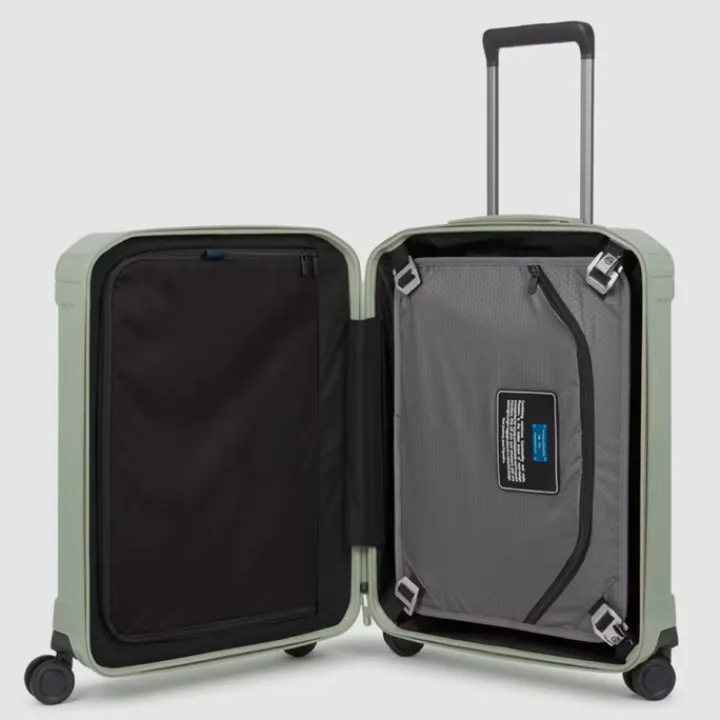 Transavia Trolleys|Ryanair Trolleys>Piquadro PQ-Light Cabin Trolley 55 green