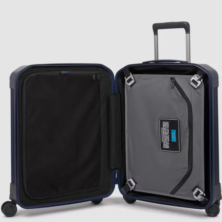 Handbagage Trolleys|Ryanair Trolleys>Piquadro PQ-Light Cabin Trolley 55 cobalt blue