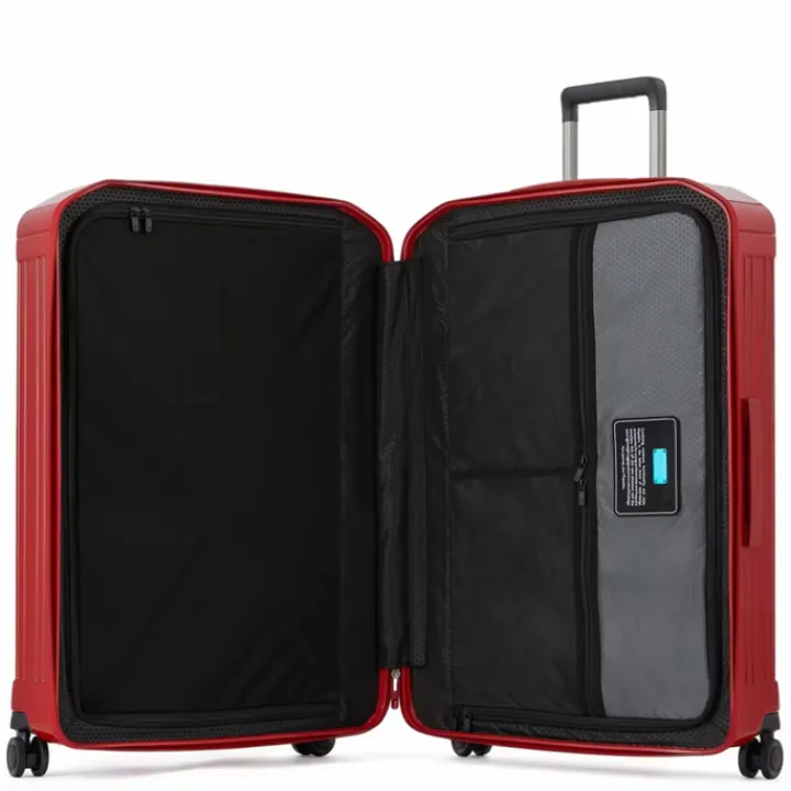 Harde Koffers|Reiskoffers>Piquadro PQ-Light Large Trolley red