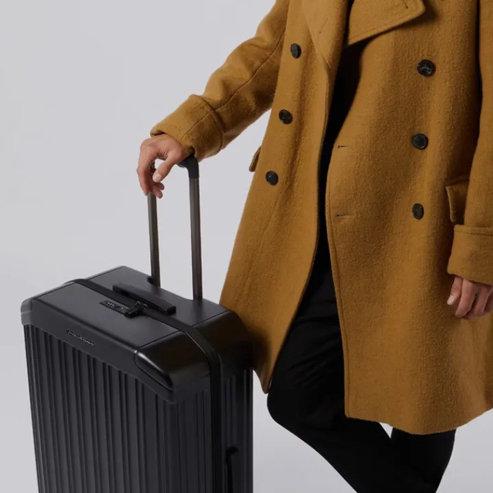 Harde Koffers|Reiskoffers>Piquadro PQ-Light Large Trolley cobalt blue