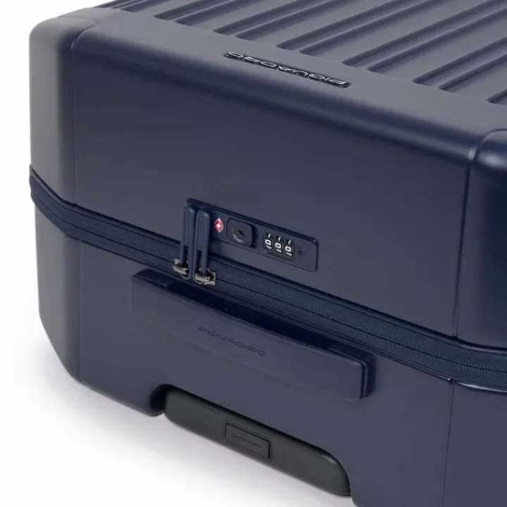 Lichtgewicht Koffers|Harde Koffers>Piquadro PQ-Light Medium Trolley cobalt blue