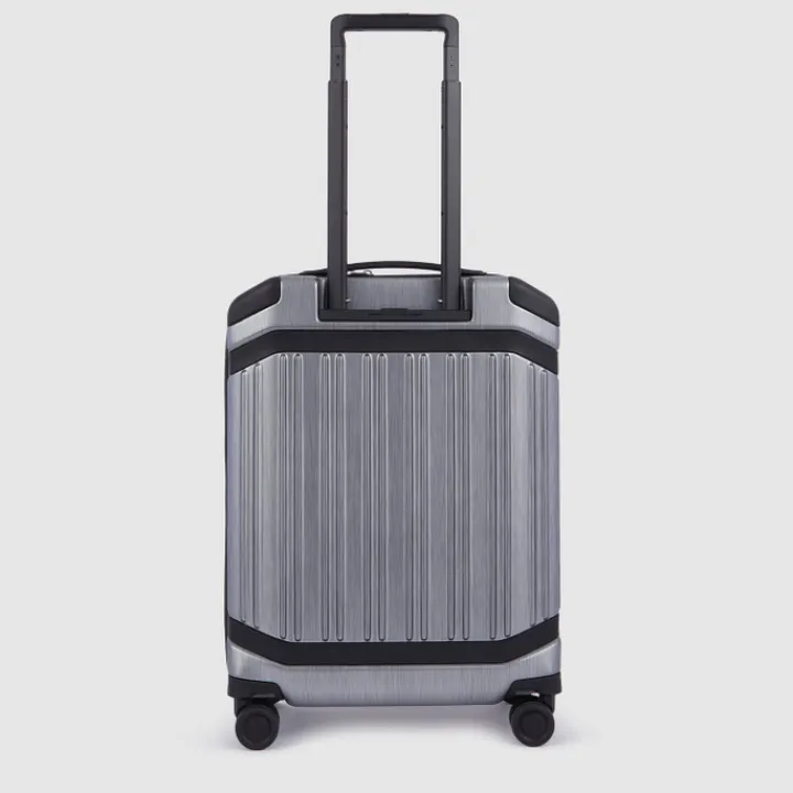Transavia Trolleys|Ryanair Trolleys>Piquadro PQ-Light Premium Slim Cabin Spinner 55 grey-black