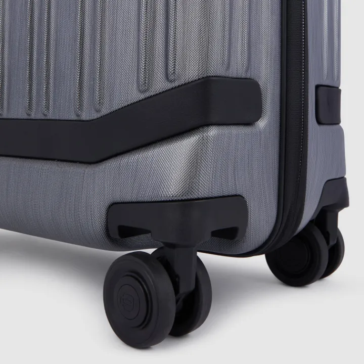 Transavia Trolleys|Ryanair Trolleys>Piquadro PQ-Light Premium Slim Cabin Spinner 55 grey-black