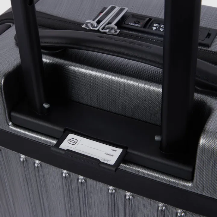 Transavia Trolleys|Ryanair Trolleys>Piquadro PQ-Light Premium Slim Cabin Spinner 55 grey-black