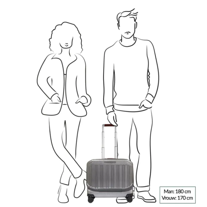 Handbagage Trolleys|Laptop Trolleys>Piquadro PQLM Laptop Trolley 15.6" anthracite
