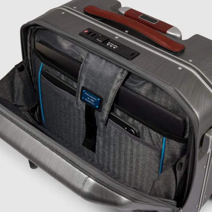 Handbagage Trolleys|Laptop Trolleys>Piquadro PQLM Laptop Trolley 15.6" anthracite