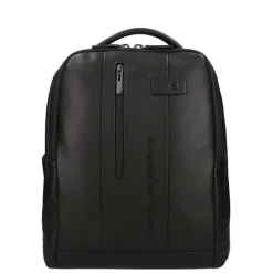 Kleine Rugzakken|14 Inch Laptoptassen>Piquadro Urban Leather Computer Backpack 14" black
