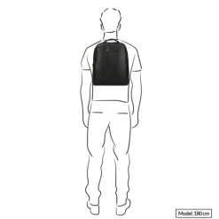 Kleine Rugzakken|14 Inch Laptoptassen>Piquadro Urban Leather Computer Backpack 14" black
