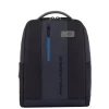 Kleine Rugzakken|14 Inch Laptoptassen>Piquadro Urban Leather Computer Backpack 14" black/grey